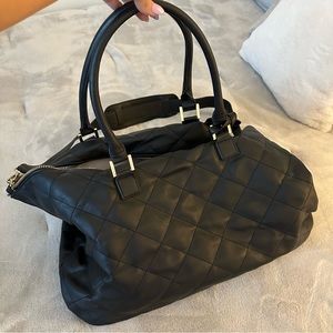 Just Fab | Faux Leather Duffle Travel Bag